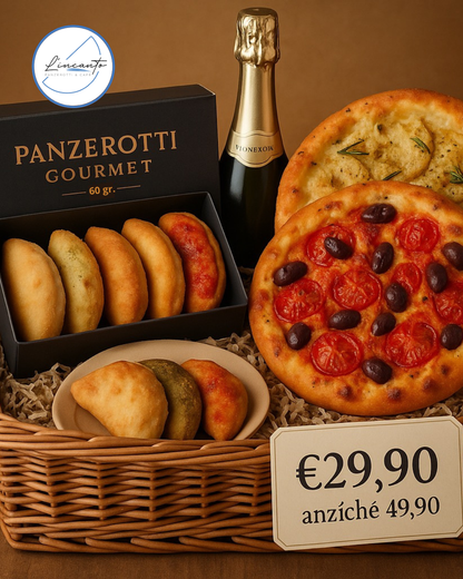 Bouquet di Panzerotti e Focacce + Prosecco a Casa Tua